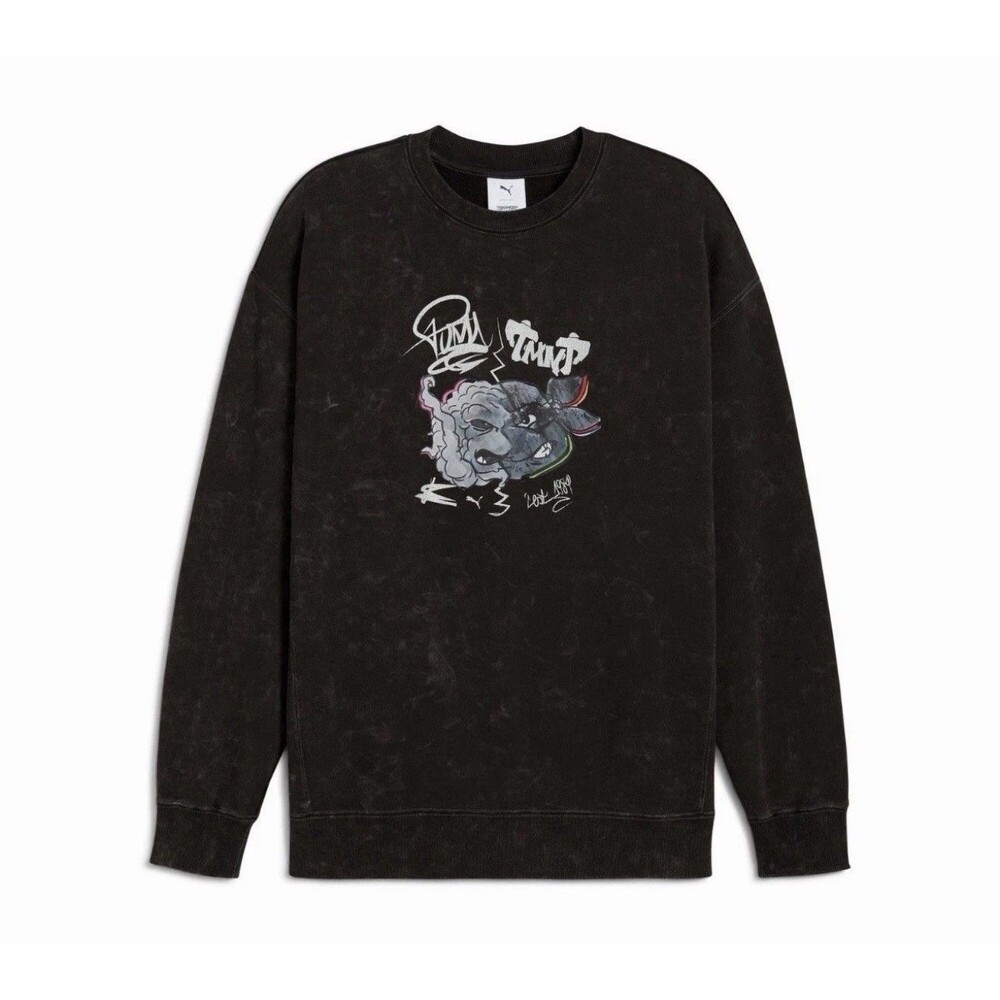 PUMA X TMNT TEENAGE MUTANT NINJA TURTLES RELAXED GRAPHIC CREW SWEATSHIRT Size S